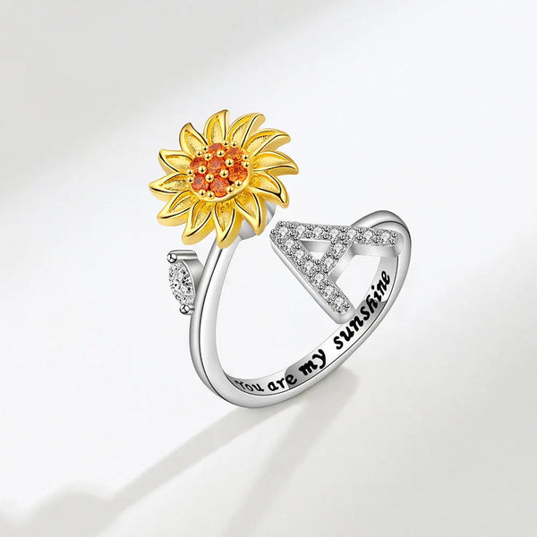 Anxiety Ring - Sunflower Initial Letter